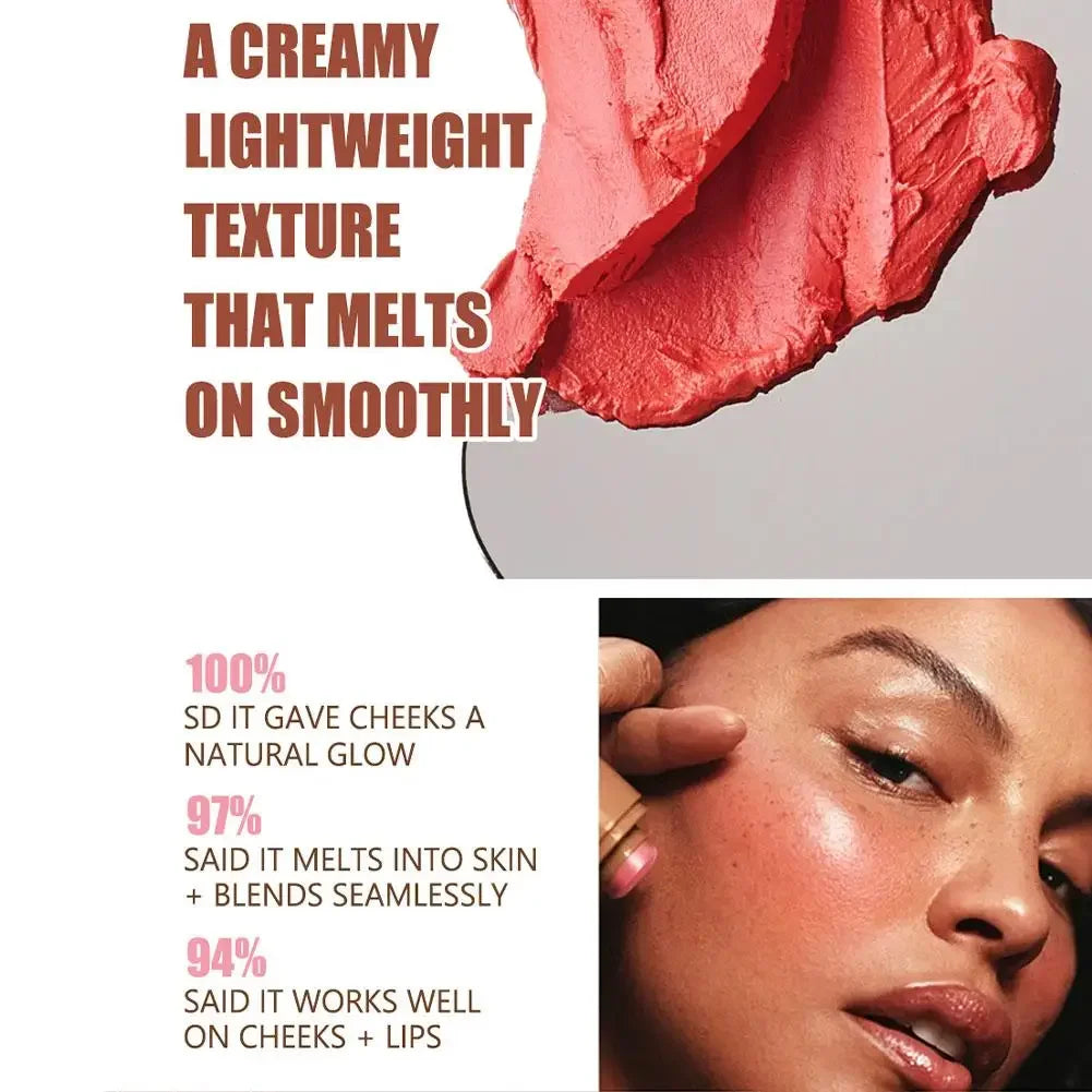 PAGE VINE Pocket Blush Stick 6 Color Lip And Cheek Hydrating Stick Highlights To Brighten Natural Hydrating Muscles