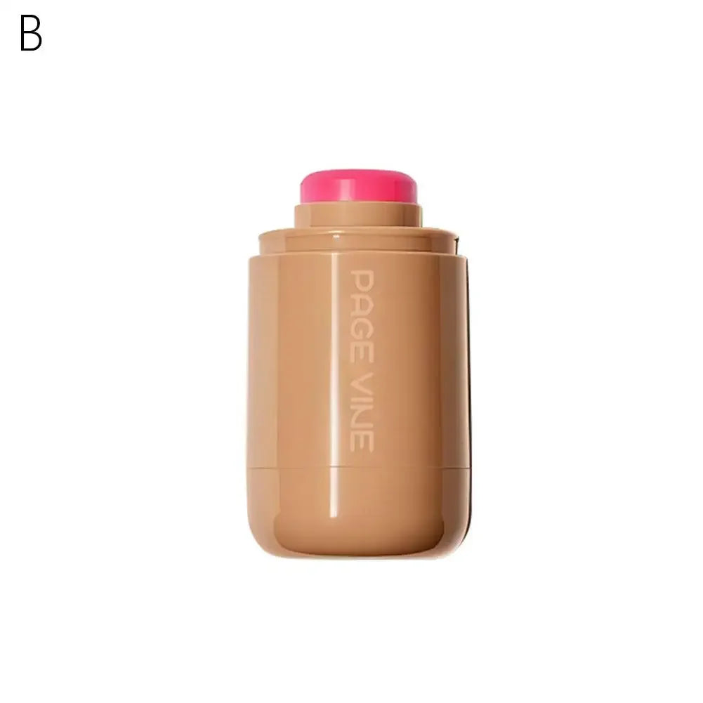 PAGE VINE Pocket Blush Stick 6 Color Lip And Cheek Hydrating Stick Highlights To Brighten Natural Hydrating Muscles