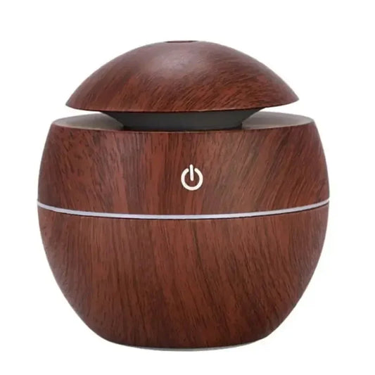 Humidificador de aire con veta de madera